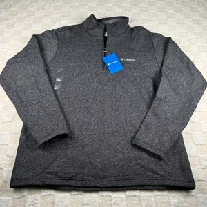 Columbia Great Hart Mountain III Half Zip Men's Jacket Large Charcoal NWT - Picture 1 of 10