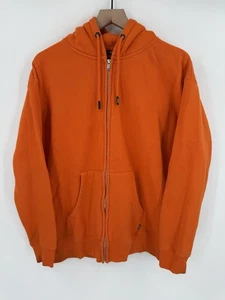 Dixxon Work Hoodie Men Small Stay Humble Fleece Lined Orange Full Zip Sweatshirt - Picture 1 of 8