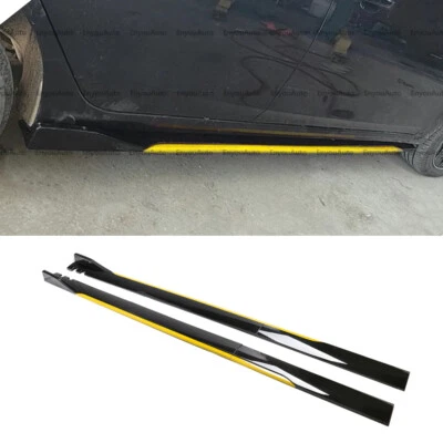 Gloss Black For Lexus Rc-F RC300 RC350 86" Side Skirt Extension Rocker Panel Foto 1 de 4
