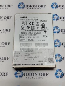 SSD SAS HITACHI 800 Go 2,5" HUSMM1680ASS205, P/N 0B32195 Grade A, Réf. 12443 - Photo 1/2