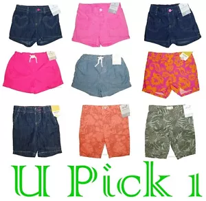 Shorts Girls Slip on Children Summer Short Pants Kids Denim BTS Carters 3T to 6X - Picture 1 of 14