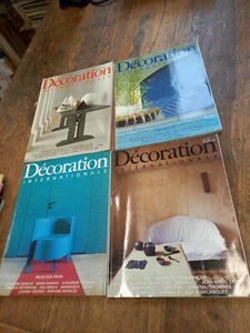 lot de 4 magazines Décoration internationale 1982 - 1986 - Foto 1 di 1