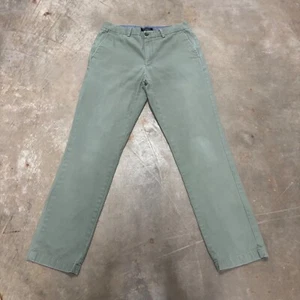 Banana Republic Chino Pants Mens 33x32 Green Aiden Cotton Slim Straight Fit - Picture 1 of 10