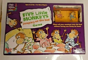 JUEGO CINCO MONOS SALTANDO SOBRE LA CAMA. 5 pequeños monos saltando en la cama - Imagen 1 de 11