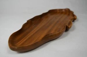 Beautiful Handmade Natural Wood Grain Large Fruit Bowl/ Serving Platter 26x9.5” - Picture 1 of 6