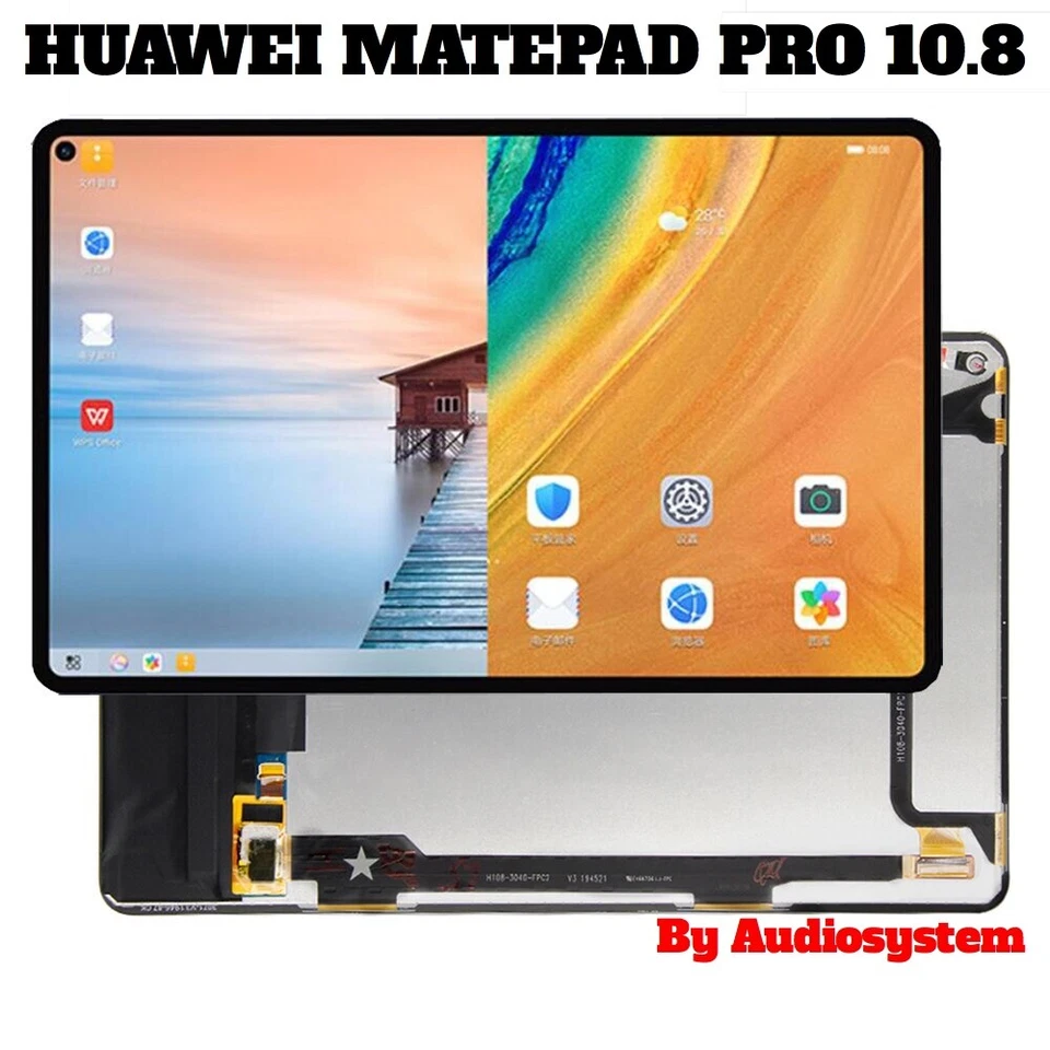 DISPLAY+TOUCH SCREEN per HUAWEI MATEPAD PRO 10.8 MRX-W09 W19 SCHERMO VETRO NERO - Immagine 1 di 1
