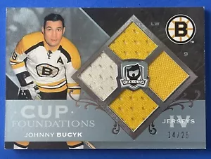 2007-08 Upper Deck The Cup Foundations Quad Patch Johnny Bucyk 14/25 CF-BU Bruin - Bild 1 von 7