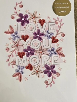 HALLMARK SIGNATURE Love You More Quilled Paper Handmade Valentine's Day Card - Image 1 of 4