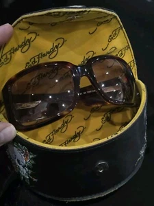 Ed Hardy De Colección Tatuaje Gafas Hombres Mujeres Gafas de sol + Estuche Calavera TORTUGA EHS-001 - Imagen 1 de 16
