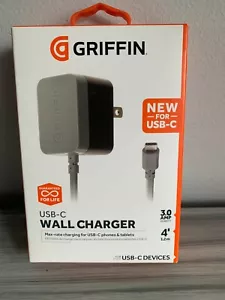 Griffin Powerblock Wall Charger 3.0 Amp with 4 Ft. USB-C Cable - Gray(NA42154) - Picture 1 of 2