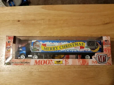 M2 Machines Merry Christmas Moon Pie Blue Tractor Trailer - Image 1 of 4
