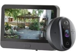 Cawhun Wifi Video Doorbell for Apartments, Smart Peephole Camera With 4.3" LCD - Picture 1 of 6