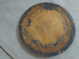 Primitive Antique Old Wooden Round Plate Natural Patina - Picture 1 of 5