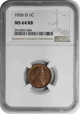1926-D Lincoln Cent MS64RB NGC - Image 1 of 2