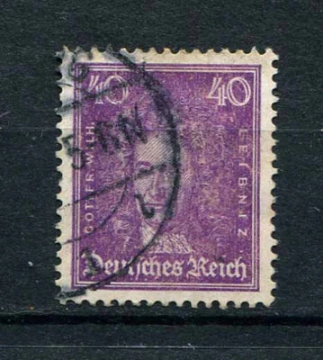 Reich alemán: Michel 395 - Scott 360 - 40 sello Pfennig Leibnitz 1926 - usado Foto 1 de 2
