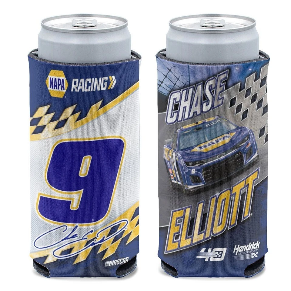 CHASE ELLIOTT #9 NAPA AUTO PARTS 12oz. 2 SIDED SLIM CAN HOLDER NEW WINCRAFT 👀 - Image 1 of 1