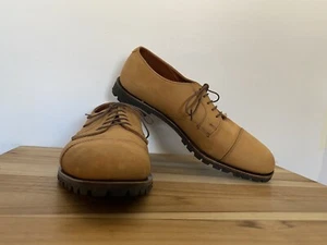 Cole Haan Country Wing Tip Yellow/Tan Suede Oxfords Vibram Soles Size 11 D VNTG - Picture 1 of 11