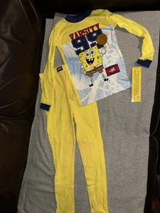 Vintage SpongeBob Kids Pajama Set Size 8 New Old Stock With Tags Nickelodeon - Picture 1 of 5