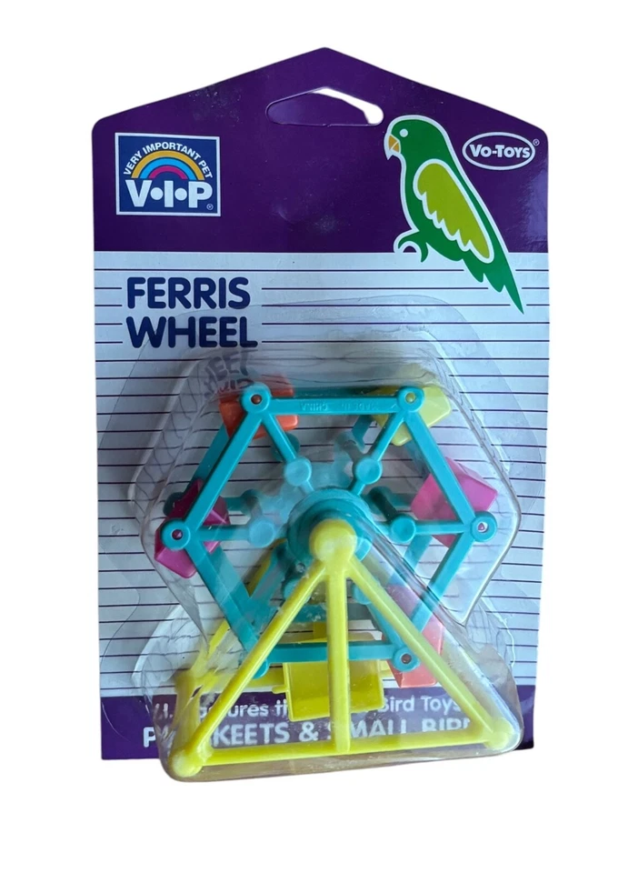 Vo-Toys Noria Tradicional Parte Inferior de la Jaula Pájaro Juguete Plástico Pájaros NUEVO Foto 1 de 1