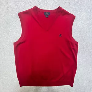 Brooks Brothers Sweater Vest Men's Extra Large 346 100% Merino Wool Preppy - Picture 1 of 8