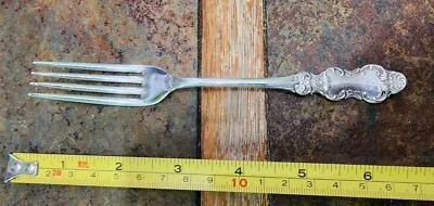 😜 HORQUILLA DE ALMUERZO ROGERS & BRO ANTIGUO c1894 PLATEADO FLAMENCO "7 1/8" 🔎👀 Foto 1 de 4