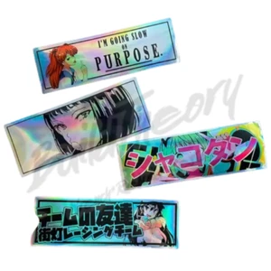 NEW JDM Anime Car Sticker Slap - Anime Girl Wiafu Auska Sticker Slap Set x4 - A1 - Picture 1 of 4