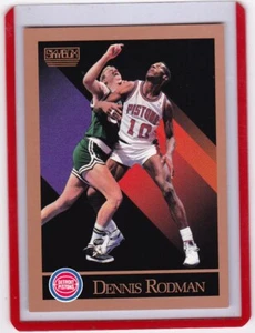 1990-91 Skybox #91 Dennis Rodman - Detroit Pistons - con Larry Bird - Imagen 1 de 2