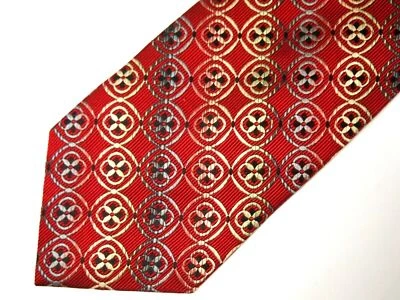 Corbata De Colección Fusion Para Hombre Roja Verde Azul Geométrica Gruesa Seda 58" Carrera Foto 1 de 4