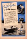 1947 MERCURY OUTBOARD MOTOR PRINT AD, VTG BOATING, FISHING AD