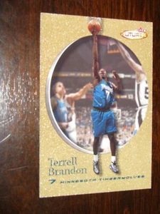 Minnesota Timberwovles 2000-01 Fleer Futures #35 cobre Terrell Brandon #341/750 - Imagen 1 de 3