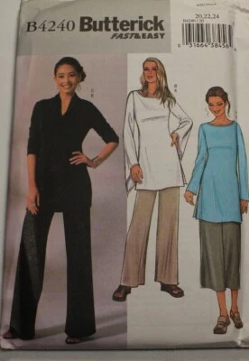 Butterick 4240 Misses Pullover Tunic & Elastic Pants Sewing Pattern 20-22-24 - Image 1 of 2