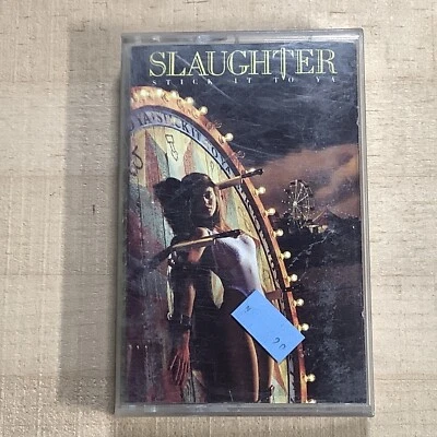 Slaughter Stick It To Ya Cassette Tape 1990 Chrysalis F4 21702 ***TESTED*** - Image 1 of 4