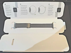 Genuine Apple Watch Band 42 44 45 46 49 Milanese Loop Silver Natural - Photo 1 sur 3
