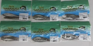6-PACK LOT Gary Yamamoto D shad super fluke  jerkbait  121-07-948 OLIVE - Picture 1 of 2