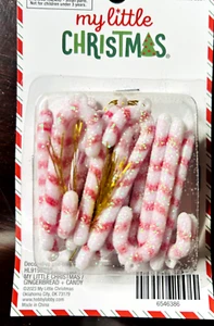 MY LITTLE CHRISTMAS 2 INCH MINI CANDY CANE ORNAMENTS 18 PC PACk - Picture 1 of 5