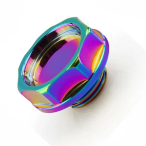 CUBIERTA DE VÁLVULA DE MOTOR NEO CROMO HONDA ACURA TAPA DE RELLENO DE ACEITE BILLET ALUMINIO - Imagen 1 de 4