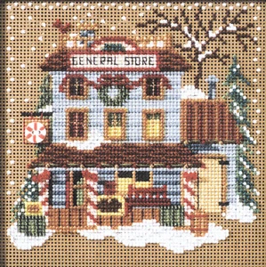 Cross Stitch Kit ~ Christmas Village Winter Series - General Store #MH14-7303 - Picture 1 of 5