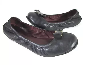 MARC BY MARC JACOBS WOMEN'S 6161061 BALLET FLATS BLACK KID SKIN EUR 37/US SZ 7 M - Picture 1 of 9