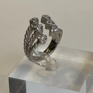 Judith Ripka Ring Sterlingsilber 925 CZ Verona Bypass Herz offen Größe 8,25 - Bild 1 von 10