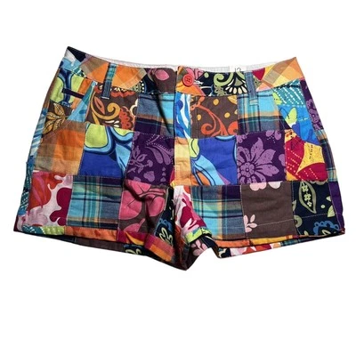 Pantalones Cortos Limited Too Niñas Talla 12 1/2 Parche Cuadros Floral Multicolor Nuevos con Etiquetas Foto 1 de 4