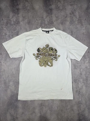 Camiseta De Colección KARL KANI Para Hombre Logo Grande Rara EE. UU. Blanca Talla XL Foto 1 de 4