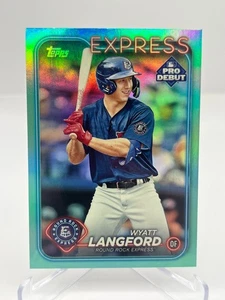 2024 TOPPS PRO DEBUT WYATT LANGFORD 74/75 AQUA FOIL NO. PD-95 EXPRESS - Picture 1 of 2