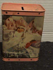 Hallmark Vintage Muppets Miss Sparschwein Blechbank rosa Sterne Metall alles sparen - Bild 1 von 4