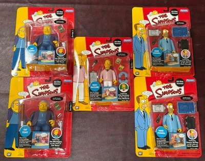 Lote De 5 Nuevas Figuras Interactivas 2002 Playmates Simpson Hierba Troya Tony Serie 1 Foto 1 de 4