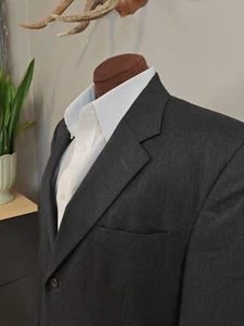 🇺🇲 Jos A Bank Mens 42L Charcoal  Three Button Wool Sports Coat - Picture 1 of 10