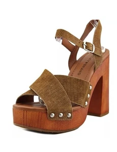 NEU Lucky Brand Leder Slingback Holz Pumps Damengröße 10 - Bild 1 von 5