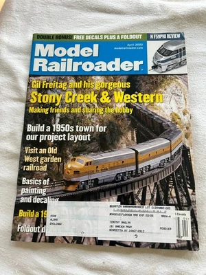 Model Railroader Magazine April 2003 Stony Creek & Western MRC - Image 1 of 2
