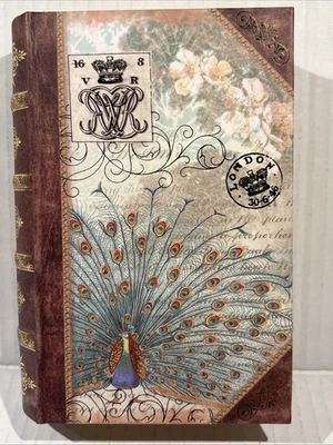 Лондон Павлин открытка дизайн декоративная искусственная книга секретная коробка для хранения магнитные - Изображение 1 из 4