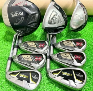 Callaway RAZR Club Set 1W 5W 4H 5-9i Pw 9pc RH Graphite Stiff & SR Men Golf - Picture 1 of 20