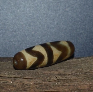 Vintage Tibetisches Tasso Tigerzahn Tasso Dzi Perlen Amulett für Stärke, TG - Bild 1 von 3